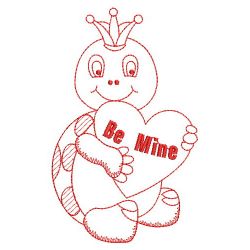 Redwork Holiday Turtle 04(Md) machine embroidery designs