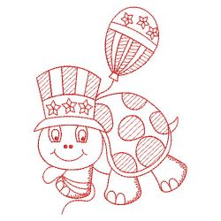 Redwork Holiday Turtle 08(Md) machine embroidery designs