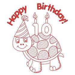 Redwork Holiday Turtle 09(Lg)