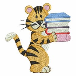 Tiger in School 01 machine embroidery designs