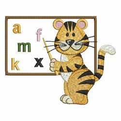Tiger in School 08 machine embroidery designs