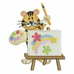 Tiger in School 09 machine embroidery designs