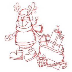 Redwork Christmas Reindeer(Lg) machine embroidery designs