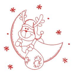 Redwork Christmas Reindeer 02(Md) machine embroidery designs