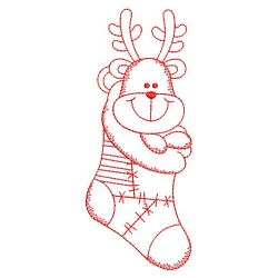 Redwork Christmas Reindeer 03(Lg)