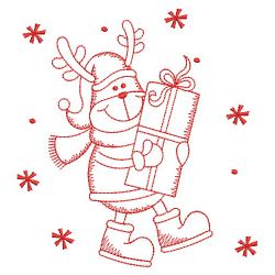 Redwork Christmas Reindeer 09(Lg) machine embroidery designs