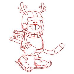 Redwork Winter Reindeer(Lg) machine embroidery designs