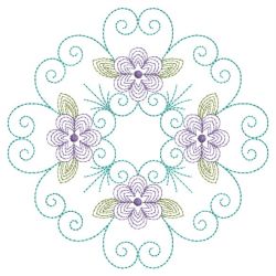 Rippled Heirloom Flowers 06(Lg) machine embroidery designs