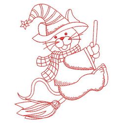 Redwork Halloween Mouse 01(Md) machine embroidery designs