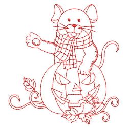 Redwork Halloween Mouse 02(Md)