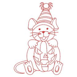 Redwork Halloween Mouse 03(Sm) machine embroidery designs