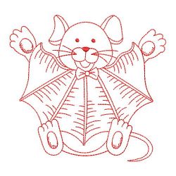 Redwork Halloween Mouse 06(Md) machine embroidery designs