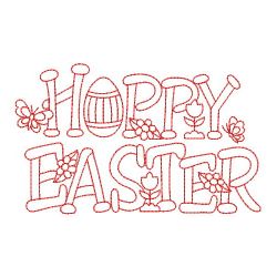 Redwork Happy Easter 05(Md) machine embroidery designs