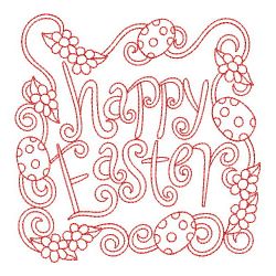 Redwork Happy Easter 06(Sm) machine embroidery designs