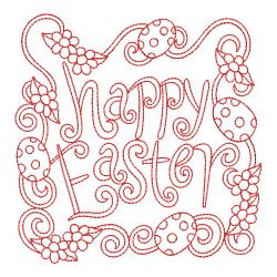 Redwork Happy Easter 06(Lg) machine embroidery designs