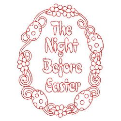 Redwork Happy Easter 07(Lg) machine embroidery designs