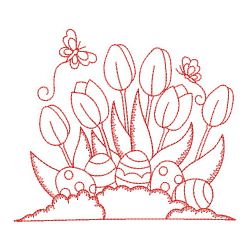 Redwork Happy Easter 08(Sm) machine embroidery designs