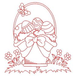 Redwork Happy Easter 09(Md) machine embroidery designs