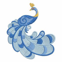 Blue Peacock machine embroidery designs