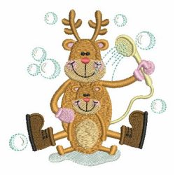 Bathing Reindeer machine embroidery designs