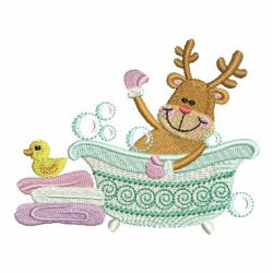 Bathing Reindeer 05 machine embroidery designs