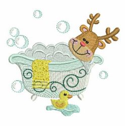 Bathing Reindeer 07 machine embroidery designs
