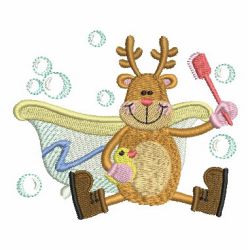 Bathing Reindeer 08 machine embroidery designs
