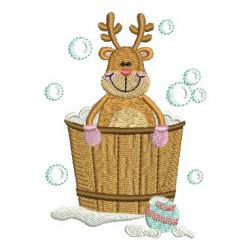 Bathing Reindeer 09 machine embroidery designs