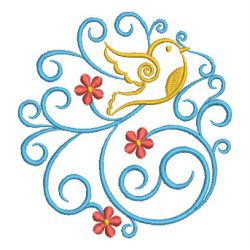 Fancy Bird machine embroidery designs