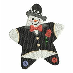 Star Shaped Snowman 01 machine embroidery designs