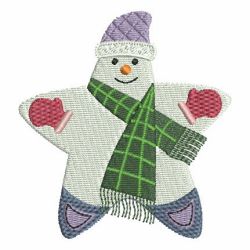 Star Shaped Snowman 02 machine embroidery designs
