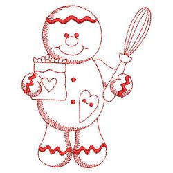 Redwork Country Gingerbread Man 04(Lg)