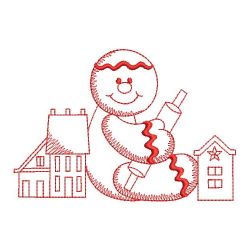 Redwork Country Gingerbread Man 05(Lg) machine embroidery designs
