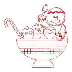 Redwork Country Gingerbread Man 07(Sm) machine embroidery designs