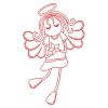Redwork Little Angel Girl 02(Md)