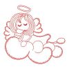 Redwork Little Angel Girl 07(Lg)