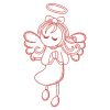 Redwork Little Angel Girl 09(Md)