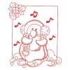 Redwork Cute Christmas Penguin 01(Sm)