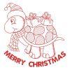 Redwork Holiday Turtle(Md)