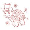 Redwork Holiday Turtle 05(Sm)
