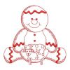 Redwork Country Gingerbread Man 08(Lg)