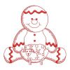 Redwork Country Gingerbread Man 08(Lg)