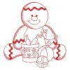 Redwork Country Gingerbread Man 10(Lg)