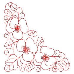 Redwork Heirloom Pansy 02(Sm) machine embroidery designs