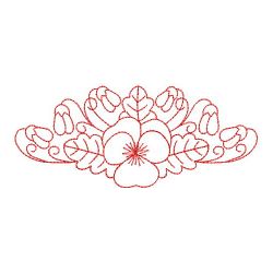 Redwork Heirloom Pansy 10(Lg) machine embroidery designs