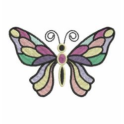 Fancy Colorful Butterfly 09 machine embroidery designs