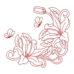 Redwork Lily 08(Lg)