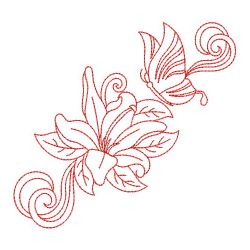 Redwork Lily 11(Md) machine embroidery designs