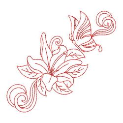 Redwork Lily 11(Md) machine embroidery designs