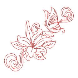 Redwork Lily 11(Sm) machine embroidery designs